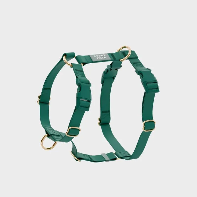 🆕 HARNAIS POUR CHIEN WATERPROOF - VERT *BOUCLES COULEURS*