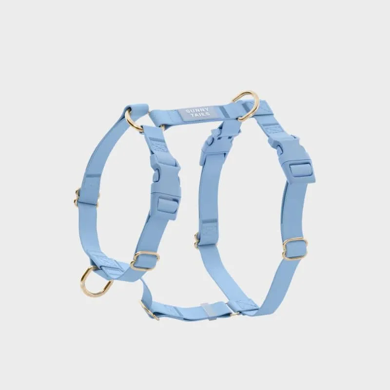 🆕 HARNAIS POUR CHIEN WATERPROOF - BLEU CIEL *BOUCLES COULEURS*