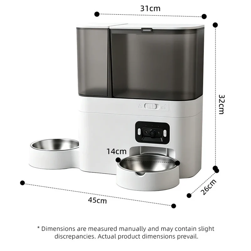 Distributeur de Croquettes 5 L et Abreuvoir 3 L avec Caméra