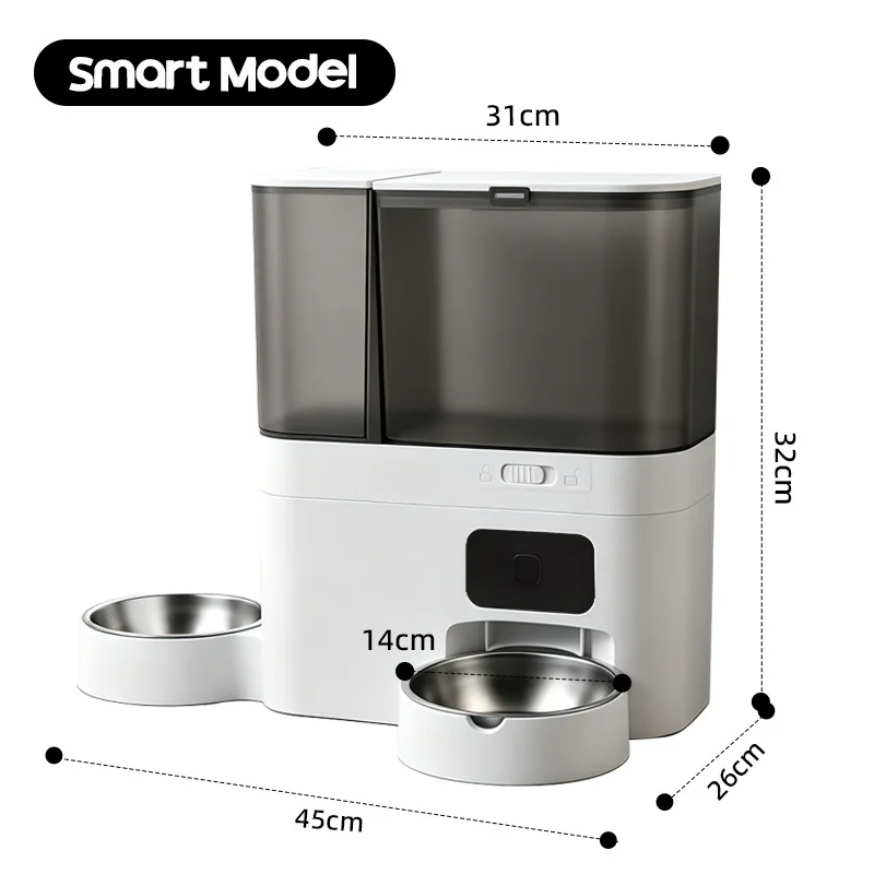 Distributeur de Croquettes 5 L et Abreuvoir 3 L avec Caméra