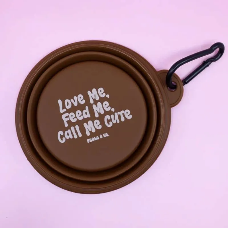 GAMELLE DE VOYAGE PLIABLE POUR CHIEN - "CALL ME CUTE", "WOOF" & "CANINE CLUB"