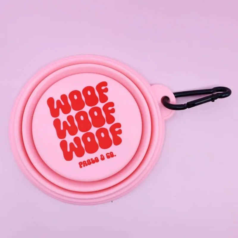 GAMELLE DE VOYAGE PLIABLE POUR CHIEN - "CALL ME CUTE", "WOOF" & "CANINE CLUB"