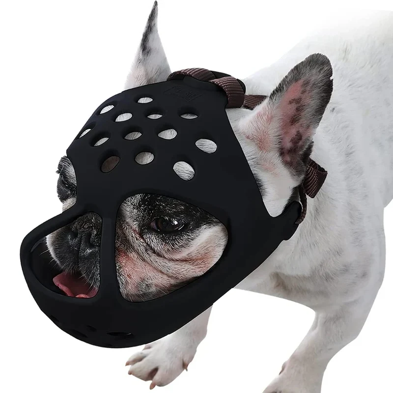Muselière Chien Museau Court Silicone Bouledogue