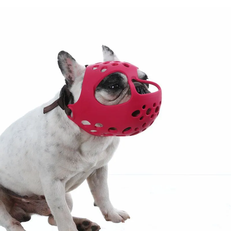 Muselière Chien Museau Court Silicone Bouledogue