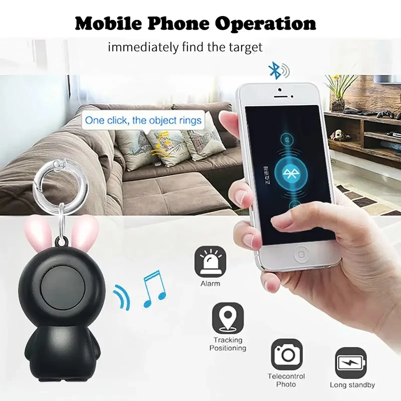 Traceur GPS Chien Bluetooth Forme Lapin à Mousqueton