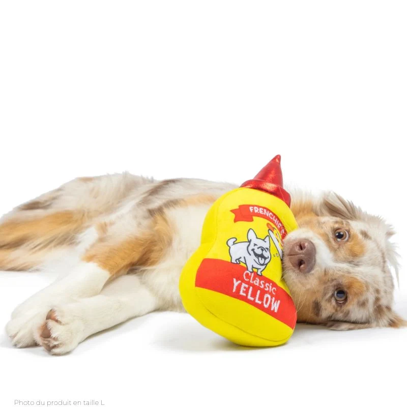 PELUCHE POUR CHIEN - MOUTARDE