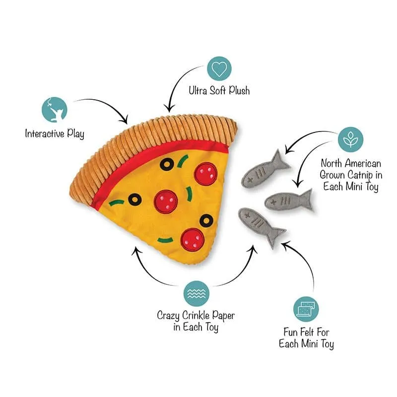 JOUET POUR CHAT À L’HERBE À CHAT - PIZZA AUX ANCHOIS 🍕