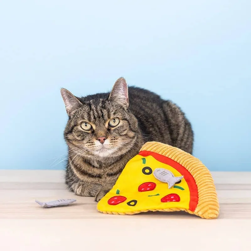 JOUET POUR CHAT À L’HERBE À CHAT - PIZZA AUX ANCHOIS 🍕