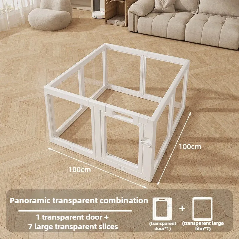 Clôture Anti-Fugue Transparente pour Chien Hauteur 60 cm
