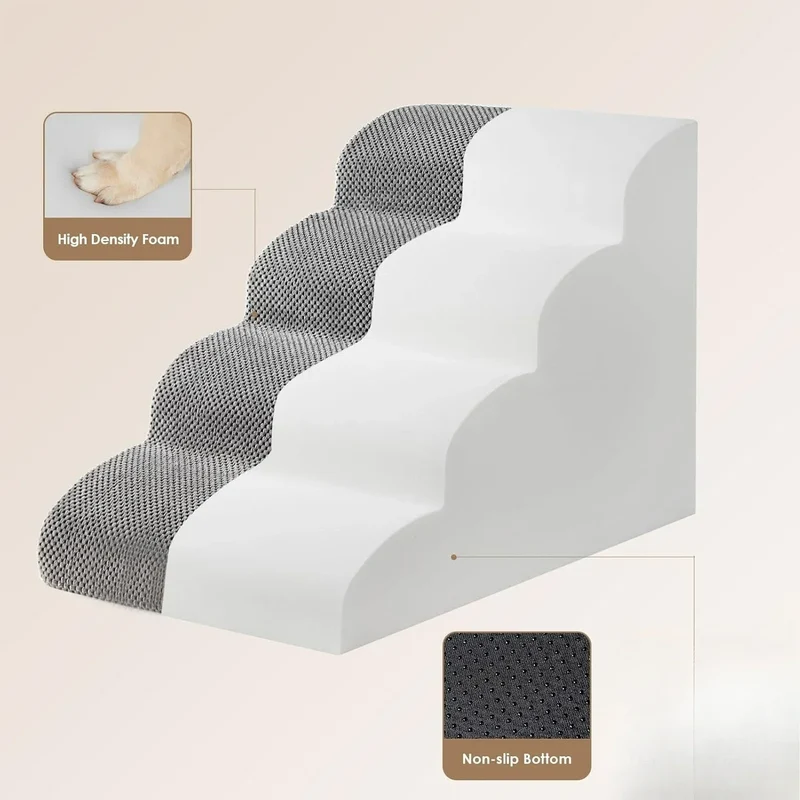 Escalier pour Chien Mousse Haute Densité Pente Douce Lit Haut
