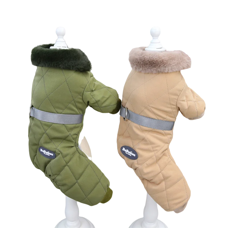 Combinaison Imperméable Hiver 4 Pattes Chien Capuche