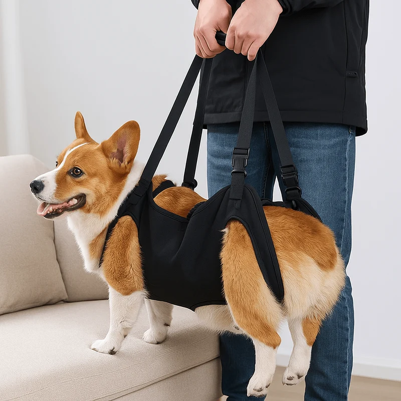 Harnais Levage Rééducation Petit Chien Noir