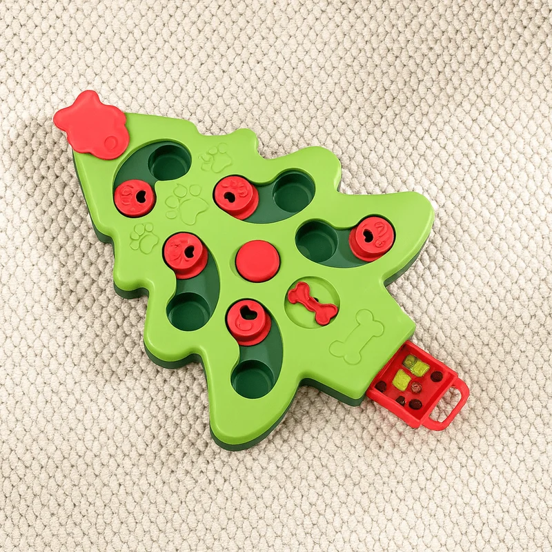Puzzle Sapin Noël Stimulation Chien