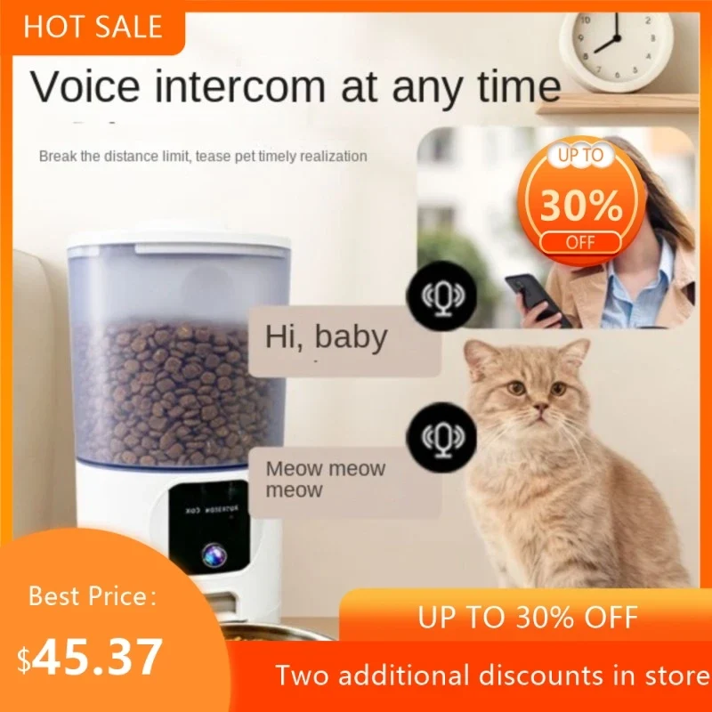 Distributeur de Croquettes Connecté 6 L Caméra et Interphone