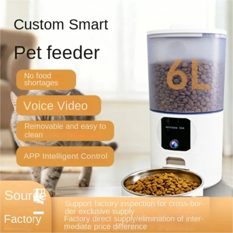 Distributeur de Croquettes Connecté 6 L Caméra et Interphone