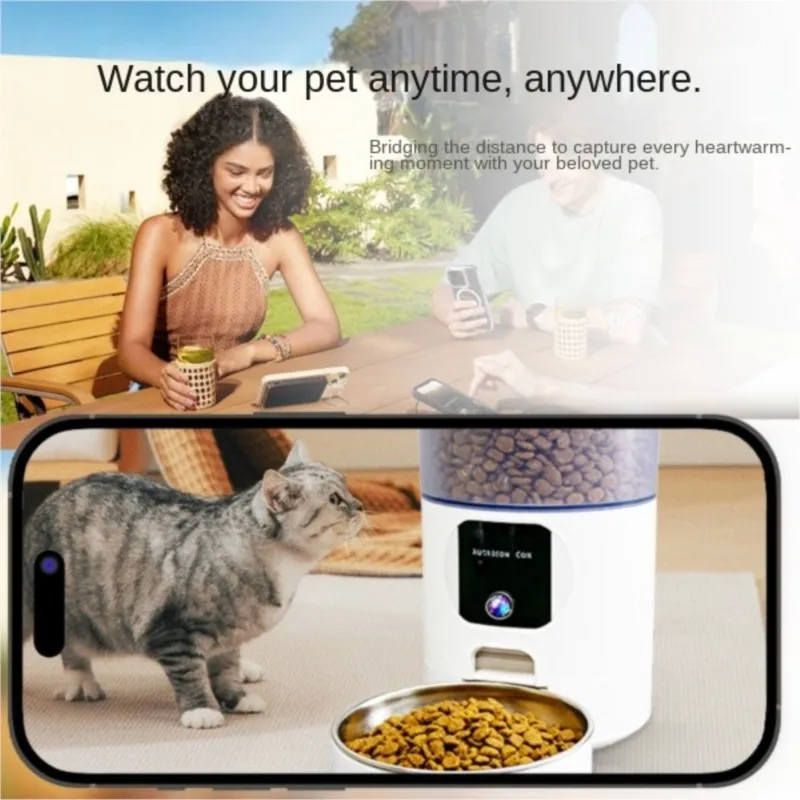 Distributeur de Croquettes Connecté 6 L Caméra et Interphone