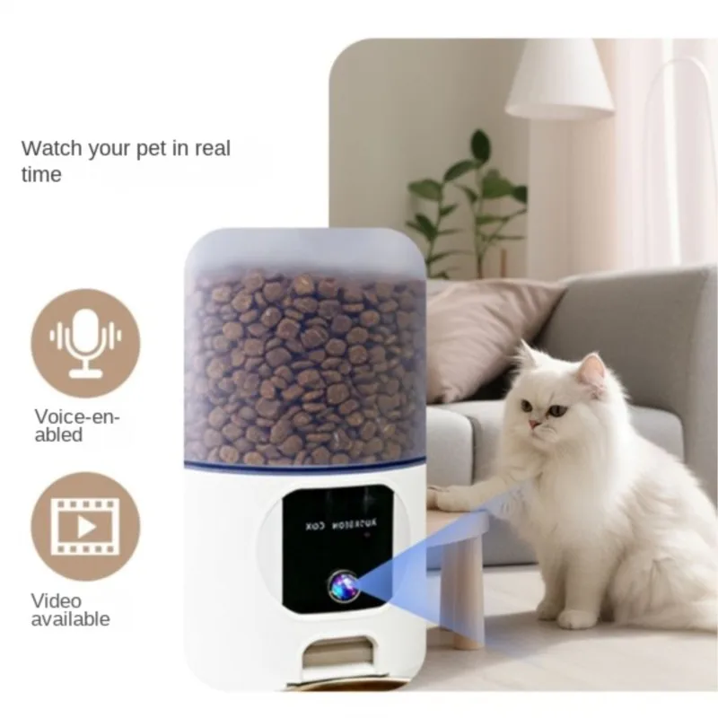 Distributeur de Croquettes Connecté 6 L Caméra et Interphone