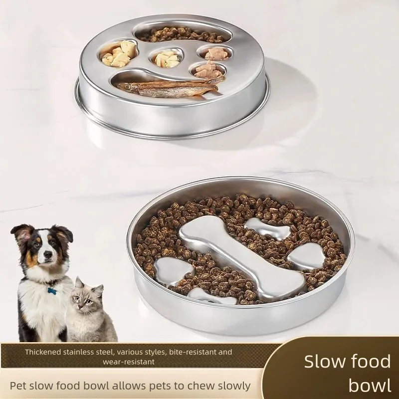 Gamelle Anti-Glouton Inox Réversible 22 cm pour Chien
