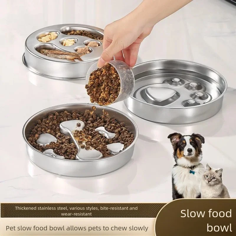 Gamelle Anti-Glouton Inox Réversible 22 cm pour Chien