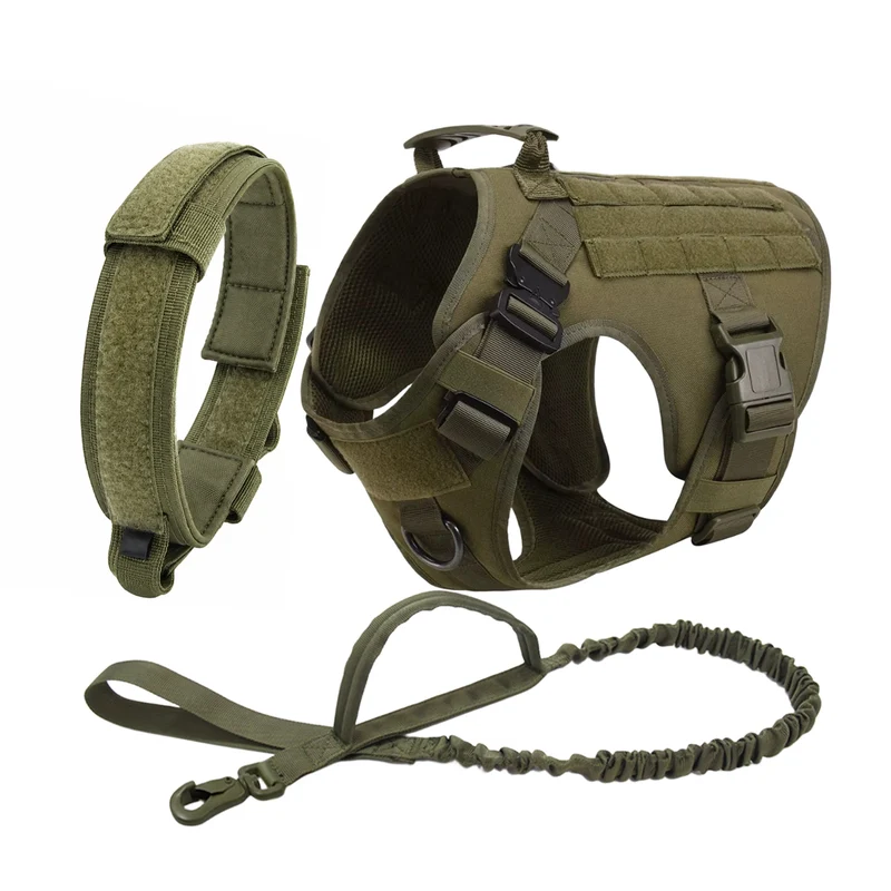 Harnais Tactique Chien Set Complet avec Pochettes Molle