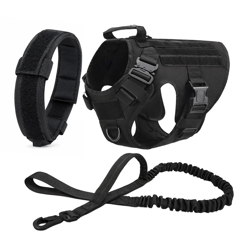 Harnais Tactique Chien Set Complet avec Pochettes Molle