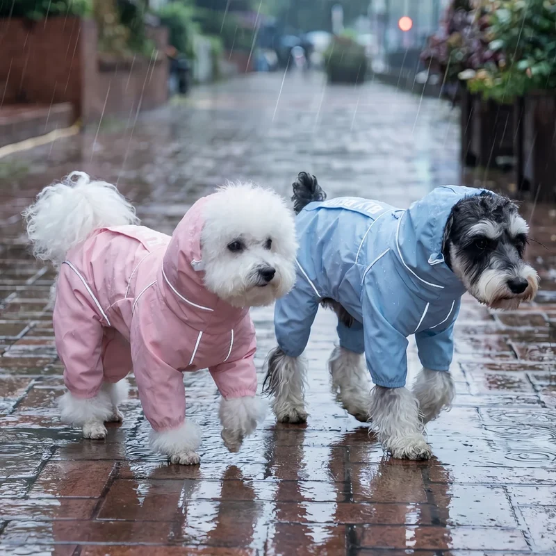Manteau Imperméable pour Petit Chien Quatre Pattes Réfléchissant