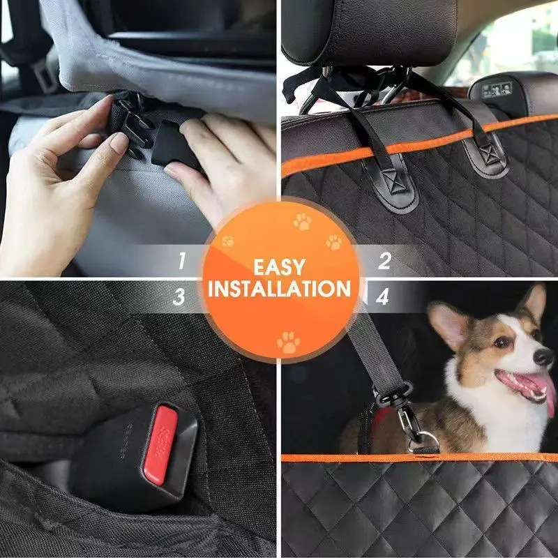 Hamac Voiture pour Chien Zippé 128 x 65 cm avec Poches