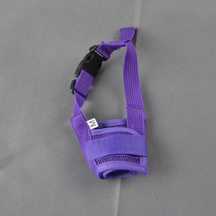 Muselière Chien Nylon Réglable Anti-Morsure Clip Rapide