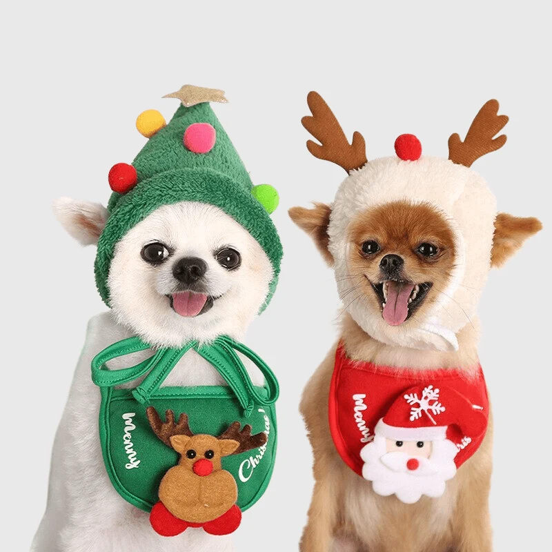 Bonnet Festif Noël Chien Tablier