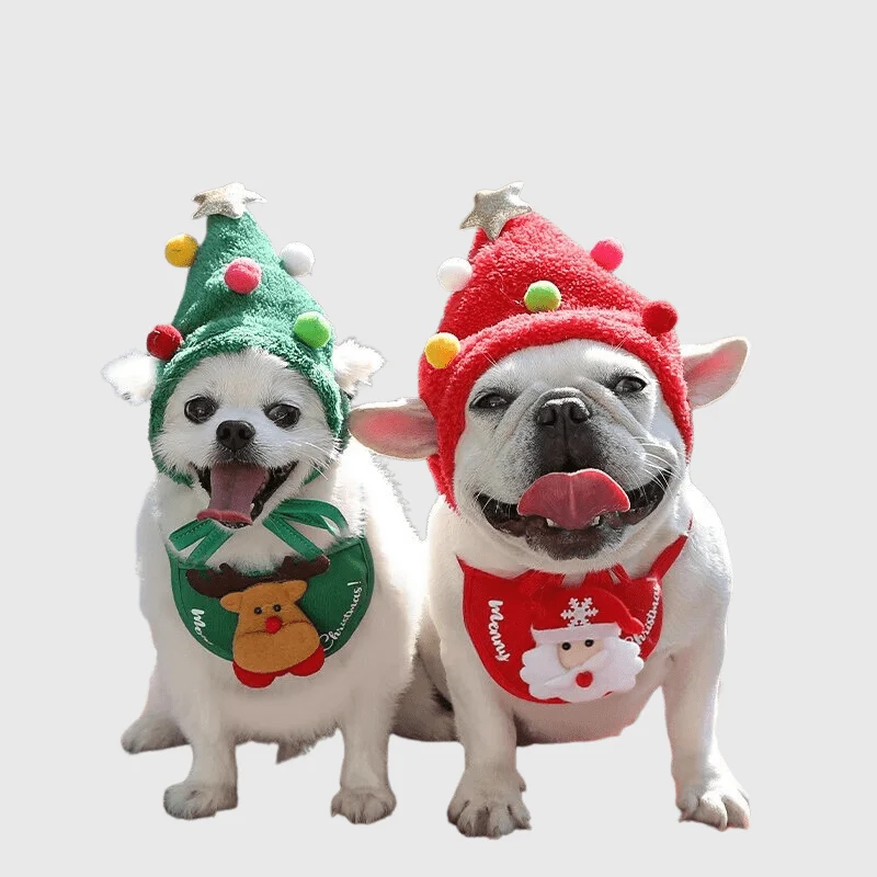 Bonnet Festif Noël Chien Tablier