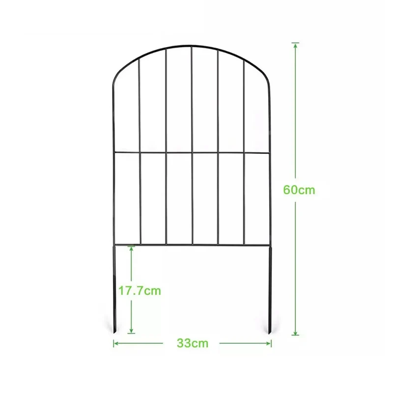 Clôture Jardin pour Chien 10 Panneaux Fer Noir Décorative