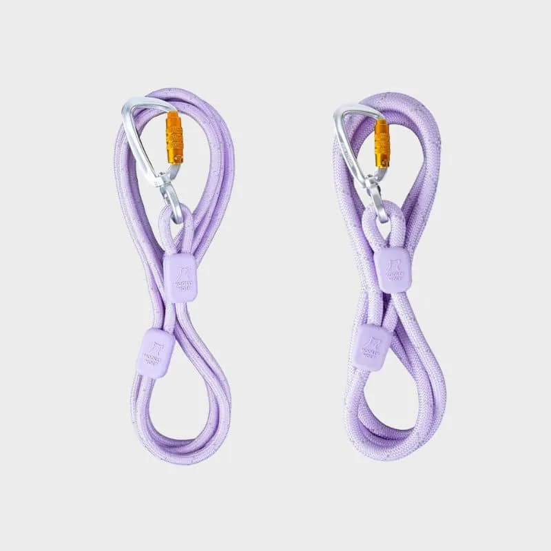LAISSE RÉFLÉCHISSANTE EN CORDE POUR CHIEN - MAUVE LAVENDER (2 TAILLES DISPO)