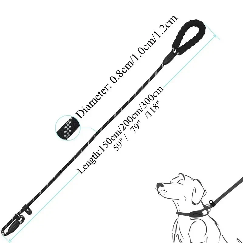 Laisse Corde Réfléchissante 2m Gros Chien
