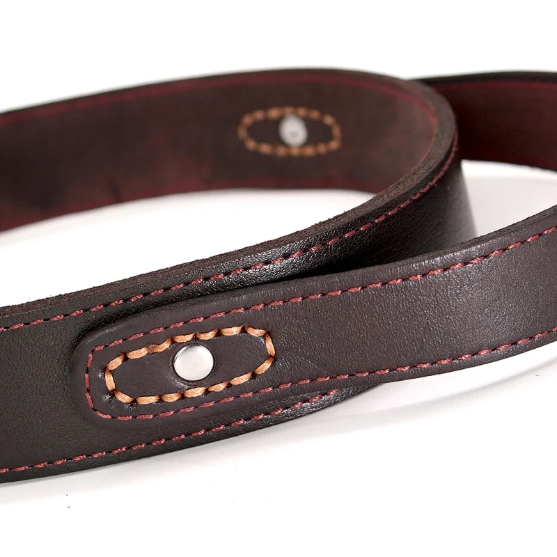 Collier Cuir Véritable à Poignée pour Gros Chien