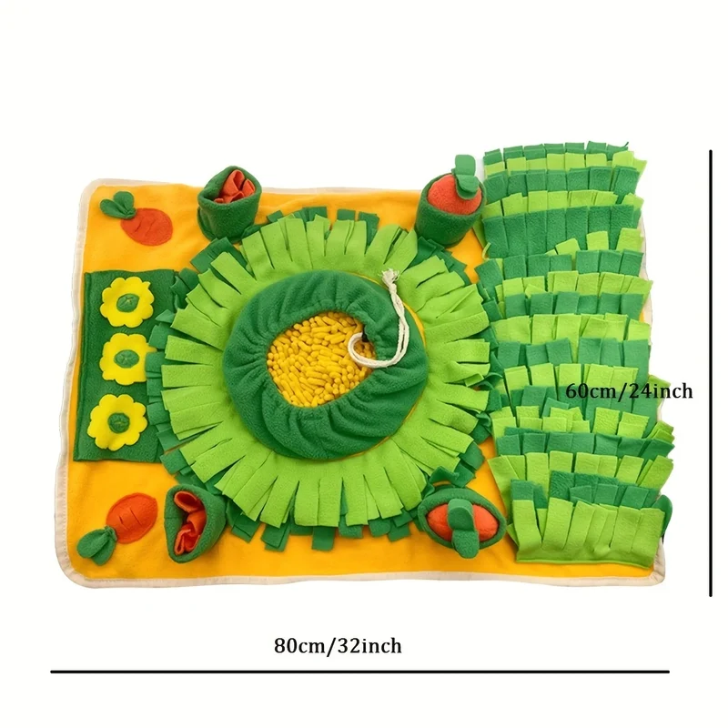 Tapis de Fouille Jardin avec Gamelle Chenille pour Chien