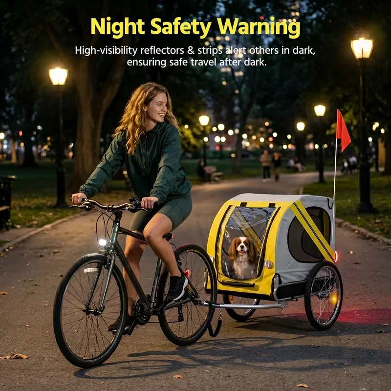 Remorque Vélo Pliable pour Chien Charge 45 kg