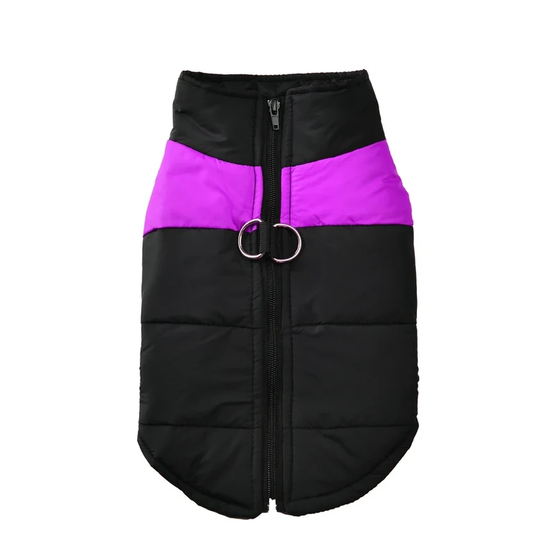 Manteau Hiver Chien Grande Taille Coupe-Vent Zippé
