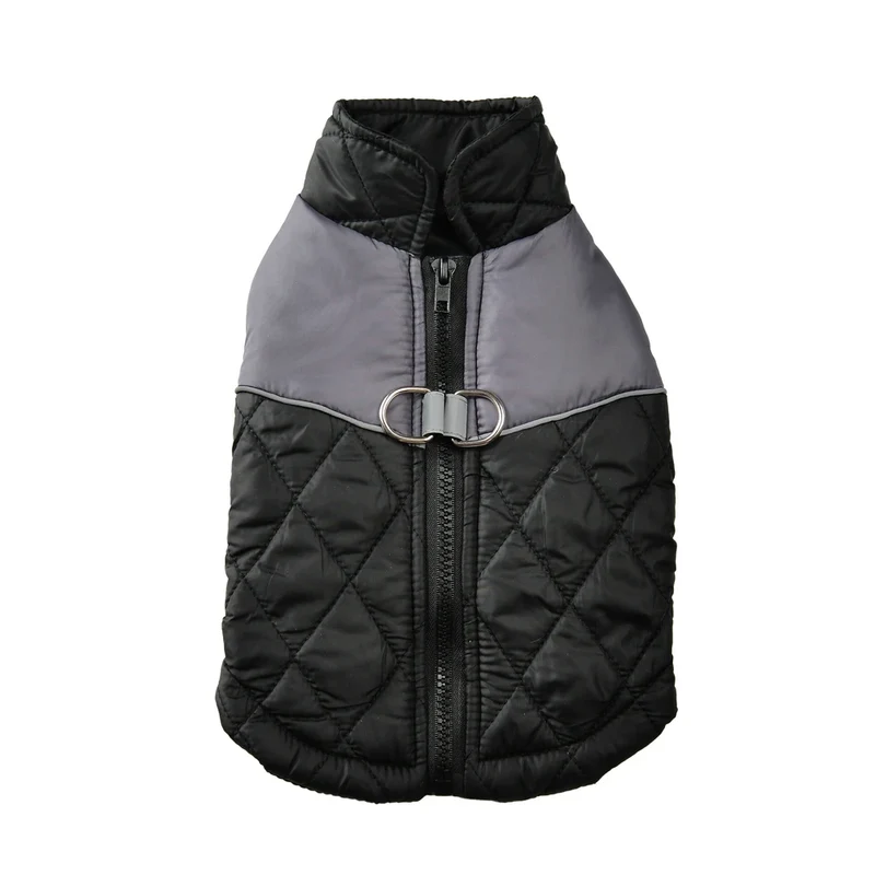 Manteau Matelassé Zippé Réfléchissant Grande Taille Chien