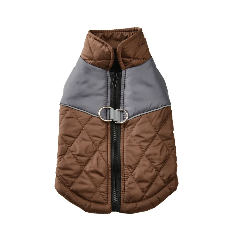 Manteau Matelassé Zippé Réfléchissant Grande Taille Chien