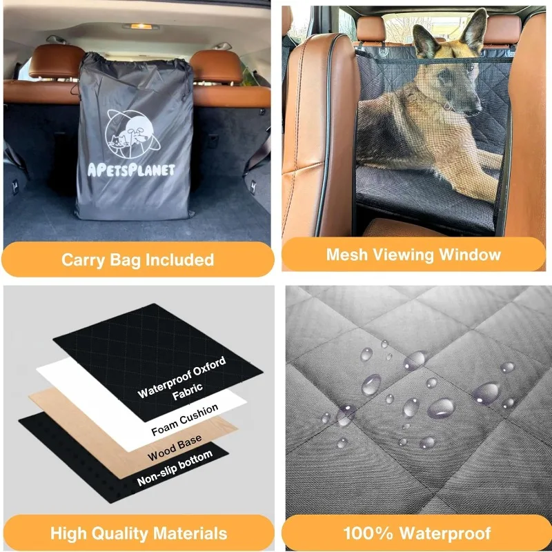 Hamac Voiture Chien Plateforme Rigide Jusqu'à 127 kg