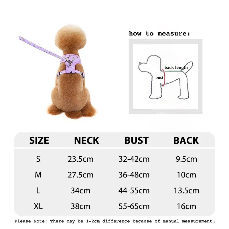 Set Harnais Y Petit Gros Chien Laisse 120cm