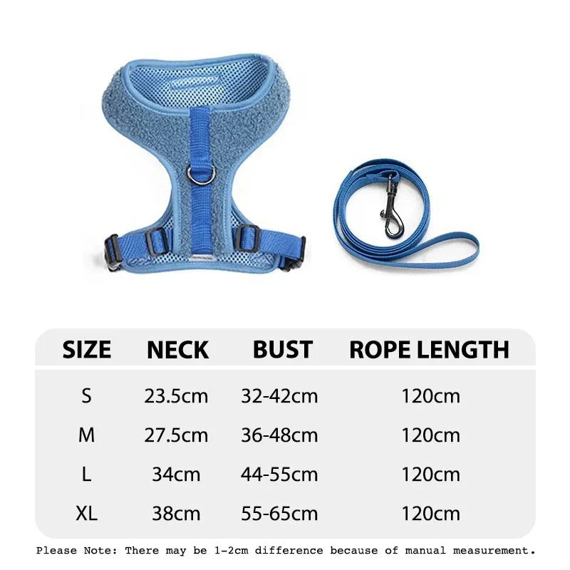 Set Harnais Y Petit Gros Chien Laisse 120cm
