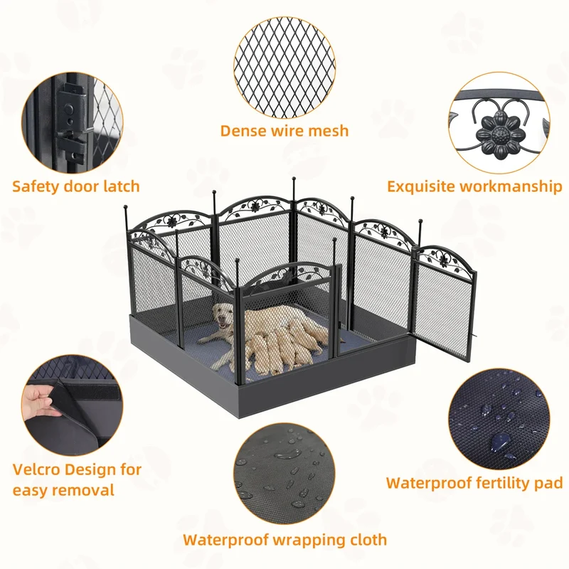 Parc pour Chien RapDuty 8 Panneaux Métal Extérieur
