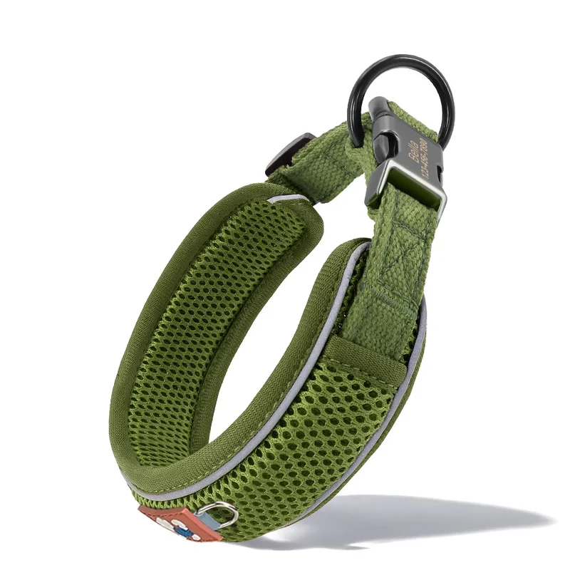 Collier Personnalisé Gravé Maille Respirante Grand Chien