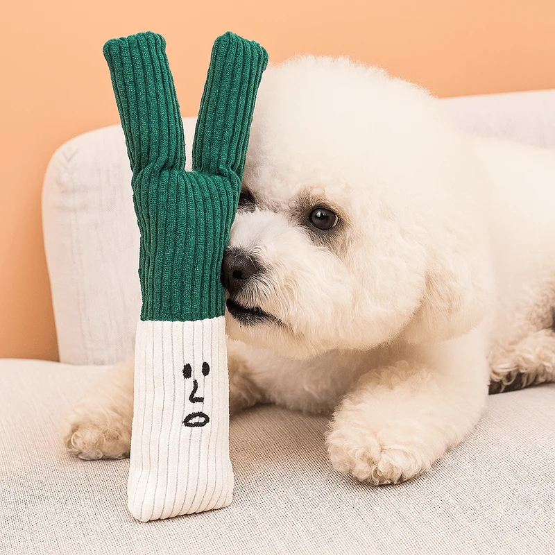 Peluche Poireau Jouet Mâcher Gros Chien