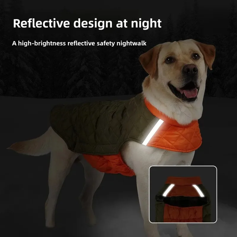 Manteau Imperméable Réfléchissant Hiver pour Gros Chien