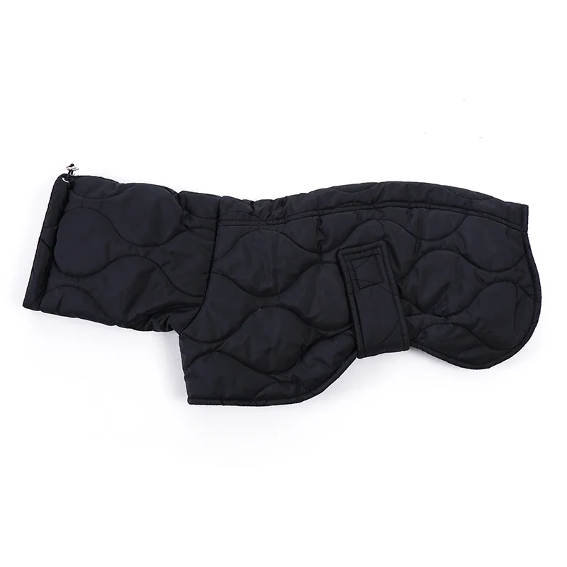Manteau d'Hiver Noir Col Montant Lévrier Greyhound