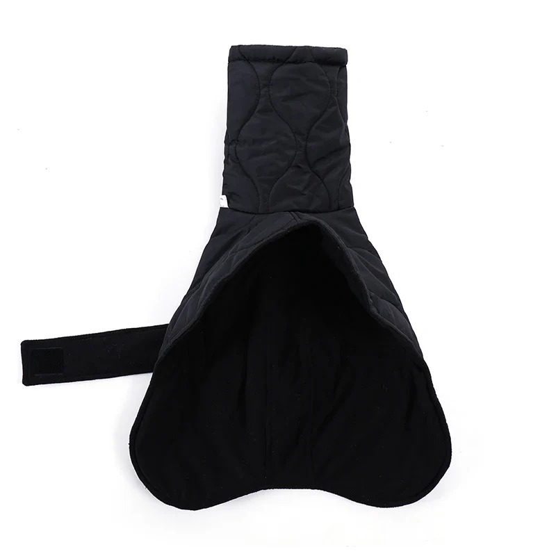 Manteau d'Hiver Noir Col Montant Lévrier Greyhound