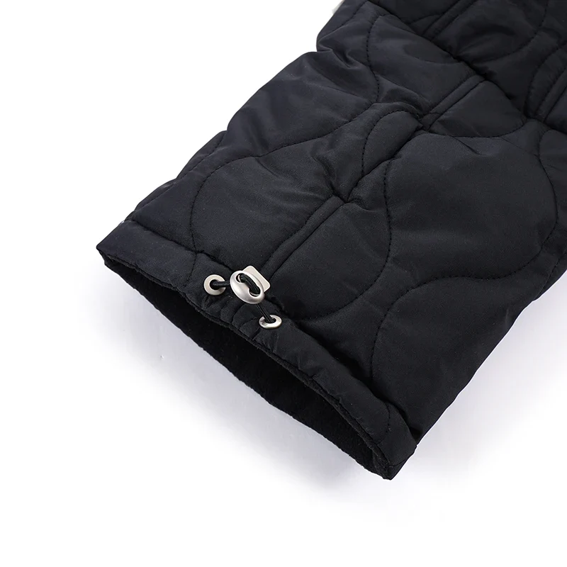 Manteau d'Hiver Noir Col Montant Lévrier Greyhound