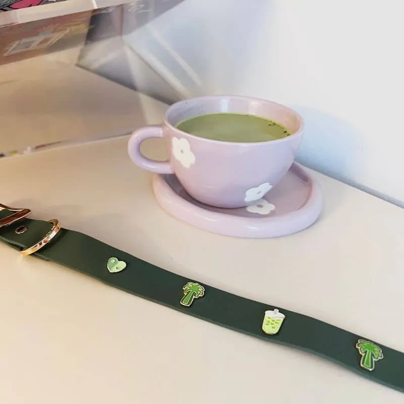 COLLIER POUR CHIEN AVEC CHARMS - LOVE YOU SO MATCHA 🍵🌴